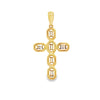 18K Yellow Gold Diamond Cross Pendant
