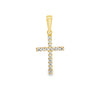 18K Yellow Gold Diamond Cross Pendant