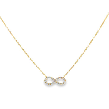 18K Yellow Gold "Infinity" Diamond Pendant