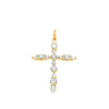 18K Yellow Gold Diamond Cross Pendant
