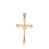 18K Yellow Gold Diamond Cross Pendant
