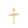 18K Yellow Gold Diamond Cross Pendant