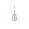 14K Yellow Gold Bezel-Set Pear Diamond Pendant