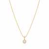 14K Yellow Gold Bezel-Set Round Diamond Pendant