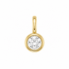14K Yellow Gold Bezel-Set Round Diamond Pendant
