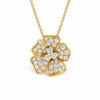 Leo Pizzo 18K Yellow Gold Diamond Flower Necklace