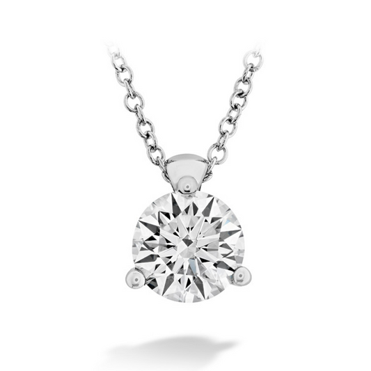 Hearts on Fire 18K White Gold 1/3-Carat Diamond Solitaire Pendant