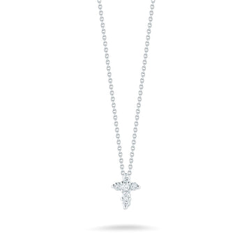 Roberto Coin 18K White Gold Tiny Treasures Cross Pendant