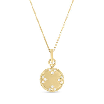 Roberto Coin 18K Yellow Gold Venetian Princess Medallion Diamond Pendant
