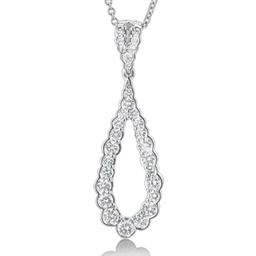 Simon G 18K White Gold Diamond Hamonie Pendant