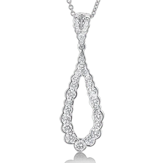 Simon G 18K White Gold Diamond Hamonie Pendant