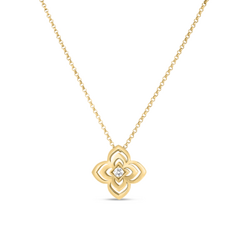 Roberto Coin 18K Yellow Gold Palazzo Ducale Diamond Flower Pendant