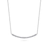 Gabriel & Co. 14K White Gold Lusso Diamond Bar Necklace