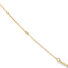 18K Yellow Gold 8-Station Diamonds By The Yard Milgrain Bezel Necklace
