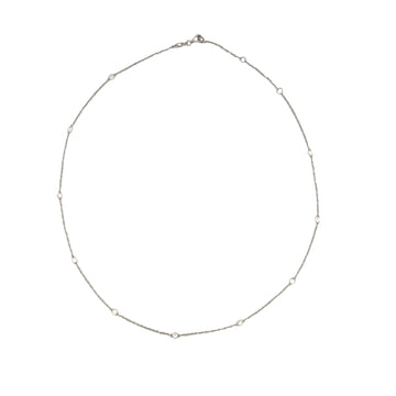 18K Diamond By The Yard Necklace with 10 Diamond Stations