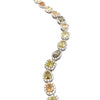 18K Three-Tone Mixed Color and Shapes Diamond Station Necklace
