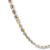 18K Three-Tone Mixed Color and Shapes Diamond Station Necklace