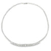 18K White Gold Graduating DiamondTennis Necklace
