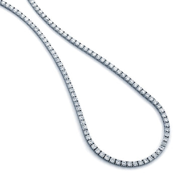 18K White Gold 32" Diamond Tennis Necklace