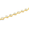 18K Yellow Gold 13 Carat Mixed Shapes Bezel-Set Diamond Necklace