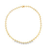 18K Yellow Gold 13 Carat Mixed Shapes Bezel-Set Diamond Necklace