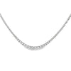 18K White Gold Graduated Diamond Center Necklace