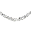 18K White Gold Graduated Diamond Center Necklace