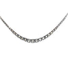 18K White Gold Graduated Diamond Center Necklace