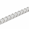 18K White Gold Emerald Cut Diamond Necklace
