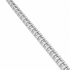 18K White Gold Emerald Cut Diamond Necklace