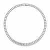 18K White Gold Emerald Cut Diamond Necklace
