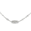 18K White Gold Diamond By The Yard Necklace 32"