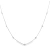 18K White Gold Diamond By The Yard Necklace