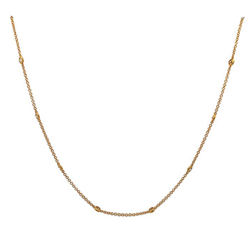 18K Yellow Gold Diamond By The Diamond Necklace 18"