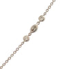 18K White Gold Diamond Necklace 18" with 8 Round and Marquise Diamond Stations