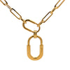 18K Yellow Gold Diamond Paperclip Necklace