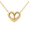 Christopher Designs 14K Yellow Gold Bezel-Set Heart Crisscut Diamond Pendant and Chain