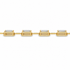 Norman Silverman 18K Yellow Gold Bezel and Prong Set Emerald-Cut Diamond Bar Necklace