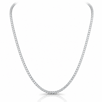 Norman Silverman 18K White Gold Diamond Tennis Necklace