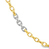 Luigi Tavanti 14K Two-Tone Diamond Link Necklace