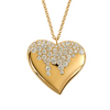 Leo Pizzo 18K Yellow Gold Large Diamond Heart Necklace