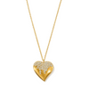 Leo Pizzo 18K Yellow Gold Large Diamond Heart Necklace