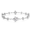 Roberto Coin 18K White Gold Love in Verona Pave Diamond Alternating Flower Bracelet