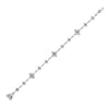 Roberto Coin 18K White Gold Love in Verona Pave Diamond Alternating Flower Bracelet