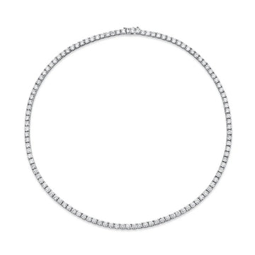 Norman Silverman 18K White Gold 5-1/2 Carat Diamond Tennis Necklace