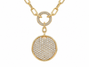 Allison Kaufman 14K Yellow Gold Diamond Circle Necklace