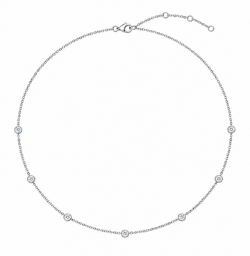 Memoire 18K White Gold 1/2 Carat Cascade 7-Stone Diamond Necklace