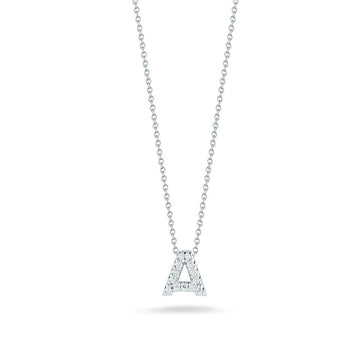 Roberto Coin 18K White Gold Tiny Treasures Love Letter Diamond "A" Pendant