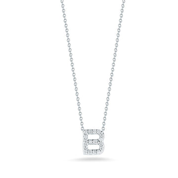 Roberto Coin 18K White Gold Tiny Treasures Love Letter "B" Pendant
