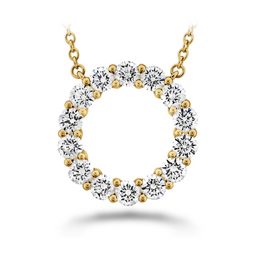 Memoire 18K Yellow Gold Diamond Circle Necklace